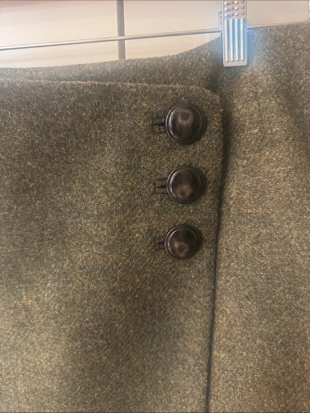 Sezane Peter Skirt Kaki Chiné - Size 38 | US 6 - Picture 2 of 4